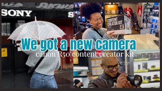 Canon R50 content creator kit unboxing  New filming setup ✨ [upl. by Rooker]