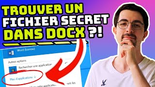 🔍📄 Trouver un FICHIER SECRET dans un DOCX  Utile pour PIX 🤫 Tuto facile✨ [upl. by Ititrefen]