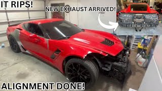 WE GOT THE REBUILT CORVETTE DRIVING AND INSTANTLY STARTED DRIFTING IT [upl. by Calendre316]