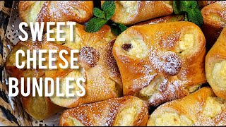 How to make Cheese Bundles Turós Táska easyrecipe cheese sweet bakingrecipes hungarian [upl. by Attwood]