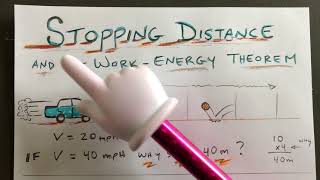 Stopping Distance and The Work  Energy Theorem [upl. by Sutherlan]