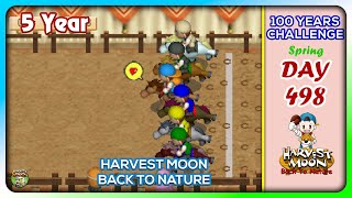 Harvest Moon Back To Nature  Day 498  Walkthrough  100 Years Challenge harvestmoonbacktonature [upl. by Leila]