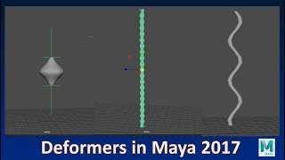 How to use Nonlinear Deformers in Maya 2017 [upl. by Adnawed]