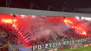 PL Wisła Kraków  BrukBet Termalica Nieciecza kibice Wisły 20241018 [upl. by Lledal]