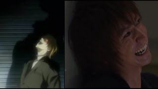 Death Note  Lights Evil Laugh  Anime Vs Movie [upl. by Yenor]