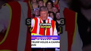 🚛 Trump Does Rally in a Garbage Truck Uniform – You Won’t Believe Why 😂 shorts trump maga [upl. by Ennirok]