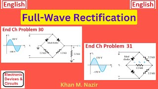 Full Wave Rectifier  End Ch Q 30  End Ch Q 31  EDC 272EnglishBoylestad [upl. by Esmaria]