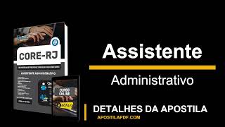 Apostila Concurso CORE RJ 2024 PDF Assistente Administrativo [upl. by Nagey718]