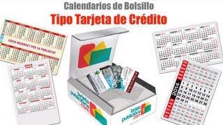 Calendarios de bolsillo Tipo tarjeta de Crédito [upl. by Fisher]