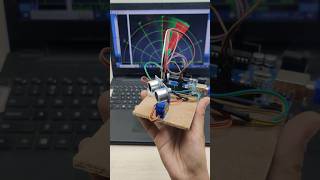 Radar system using Arduino arduinoprojects eazytronic experiment [upl. by Pheni]