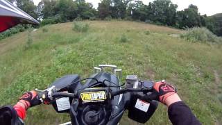 trx450r Trail Ripping Weapon Wheeliessolo trail ride [upl. by Alaj]