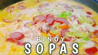 PINOY SOPAS  FILIPINO CHICKEN MACARONI SOPAS [upl. by Assiroc564]