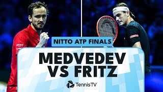 Daniil Medvedev vs Taylor Fritz Highlights  Nitto ATP Finals 2024 [upl. by Direj793]