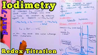 Part7 Iodimetry  redox Titration [upl. by Ailsa]