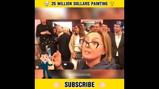 25 Million Dollars Painting Shreds itself 🤯 shorts factsinhindi [upl. by Ahsimal935]