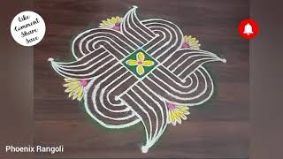 71 Beautiful Friday Kolam Traditional Rangoli Apartment Muggulu colourrangolikolam festivalart [upl. by O'Hara408]