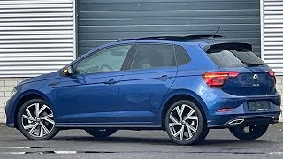 Volkswagen NEW Polo RLine 2022 in 4K Reef Blue Metal 17 inch Bergamo Walk Around amp detail inside [upl. by Michaele]