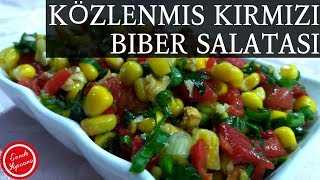 Közlenmiş Kırmızı Biber Salatası TarifiKapya Biberi Salatası [upl. by Kinata]