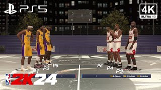 BLACKTOP  Fisher Kobe amp Shaq 3v3 Jordan Rodman amp Pippen  Lakers vs Bulls [upl. by Marjorie]