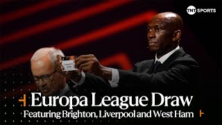 UEFA Europa League 202324 Group Stage Draw Brighton Liverpool West Ham and more [upl. by Brinson]