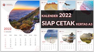 Kalender 2022 Lengkap Dengan Tanggal Merah Gratis Siap Cetak Ukuran A3 [upl. by Desai713]