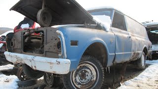 1968 Chevy C10 Panel Truck in the Junkyard [upl. by Ettennaej440]