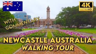 WALKING AROUND NEWCASTLE Australia  With Commentary  4K UHD Video Walk [upl. by Jewel816]