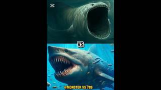 the bloop vs megalodon°worm°blue whale°hippocampus shorts viral monster music the [upl. by Mansfield]