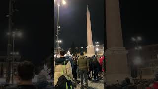 ACCENSIONE DELL’ALBERO DI NATALE IN PIAZZA DEL POPOLO A ROMA [upl. by Sartin874]