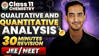 Qualitative and Quantitative Analysis of Organic Compounds  NEETJEE  Class 11  Sourabh raina [upl. by Siskind609]