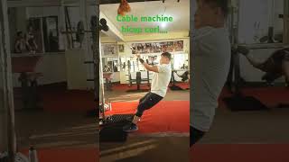 Cable machine biceps curl with straight bar [upl. by Dopp]