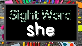 SHE Sight Word  Reading Practice  Kindergarten [upl. by Adialeda]