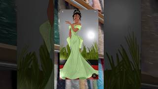 Making A Princess Tiana Inspired Dress 👸🏾🐸design sewing fashion [upl. by Eiramik179]