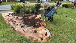 How to Sheet Mulch a new garden bed🌱  Create a Berm Garden 📦🌸 [upl. by Richardo]