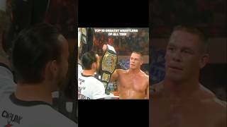 Top 10 GREATEST WRESTLERS OF ALL TIME trending brocklesnar johncena therock shorts [upl. by Souza709]