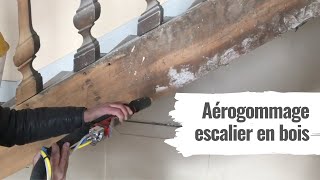 Décapage par aérogommage dun escalier  ACF [upl. by Nyral]