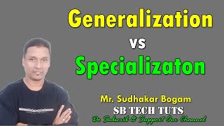 Difference between Generalization and Specialization  Generalization vs Specialization  DBMS [upl. by Gwenore]