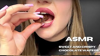 ASMR Sweet and crispy chocolate wafers  ASMR Mukbang  ASMR EATING SOUNDS [upl. by Gnaoh]