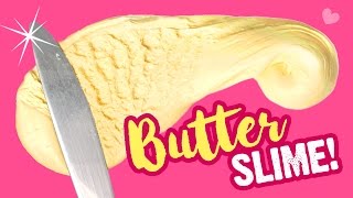 DIY BUTTER SLIME Without Clay Easy Butter Slime Recipe No Borax No Clay No Food Colouring [upl. by Lutim493]