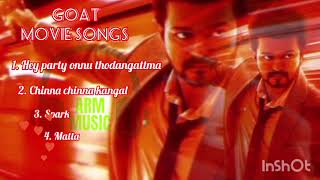 goatsongs viralvideo  GOAT MOVIE Songs top 4 [upl. by Otrebmuh]