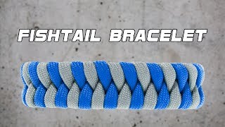 Fishtail Paracord Bracelet Tutorial [upl. by Hussar951]