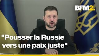 1000 jours de guerre en Ukraine  le discours du président ukrainien Volodymyr Zelensky [upl. by Pruchno5]