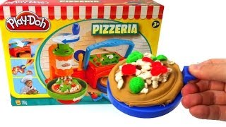 Play Doh Pizzeria Playset pizza playdough by Lababymusica [upl. by Adnilrem]