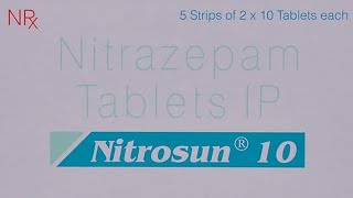 Nitrosun 10 Tablets  Medicine for Insomnia  Uses Dose Side Effects Precautions  MedPharma 24x7 [upl. by Adrianne]