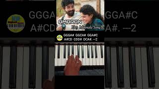 Amaran Hey Minnale Song Easy Piano Notes GV Prakash Sivakarthikeyan amaran [upl. by Netty]