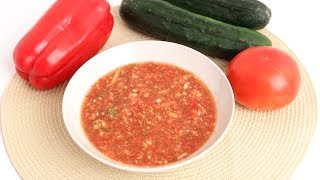 Homemade Gazpacho Recipe  Laura Vitale  Laura in the Kitchen Episode 777 [upl. by Aenotna619]