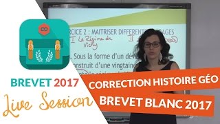 Brevet Blanc 2017  Correction en live de lépreuve dHistoire Géographie EMC [upl. by Nylanaj569]