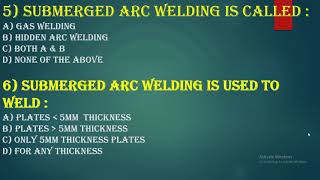 9 OBJECTIVE QUESTIONS AND ANSWERS ON WELDING  PART 1  HINDI [upl. by Ellehcer]