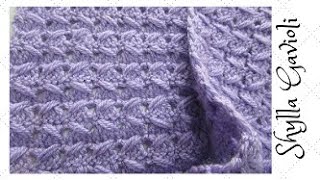 sciarpa alluncinetto 3 punti alti abracciati facile passo a passo tutorial schema crochet scarf how [upl. by Aivatal765]