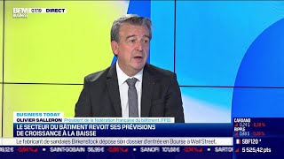 Olivier Salleron FFB  Le secteur du bâtiment revoit ses prévisions de croissance à la baisse [upl. by Reinaldo]